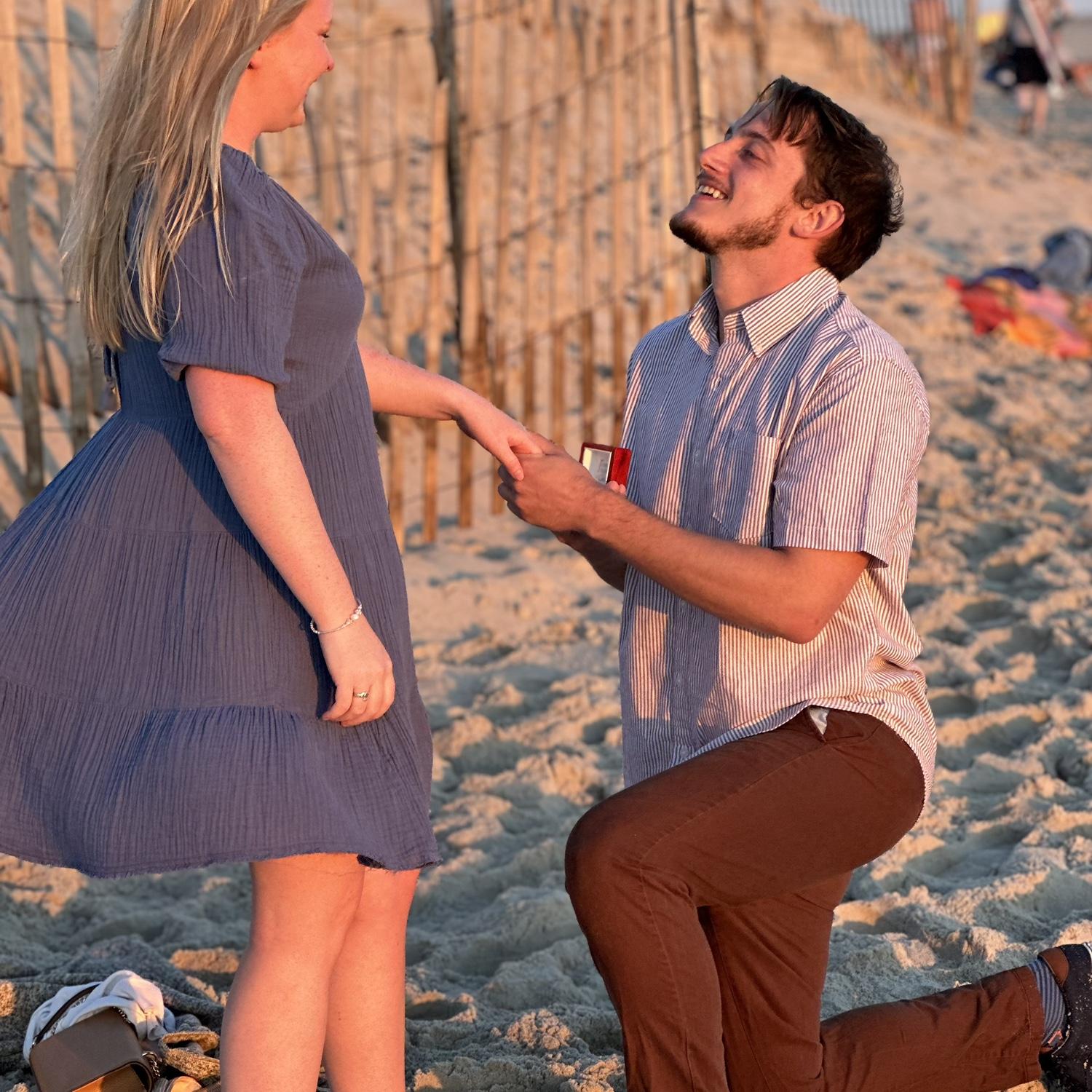 Engagement at Cove Beach West Cape May September 2023
