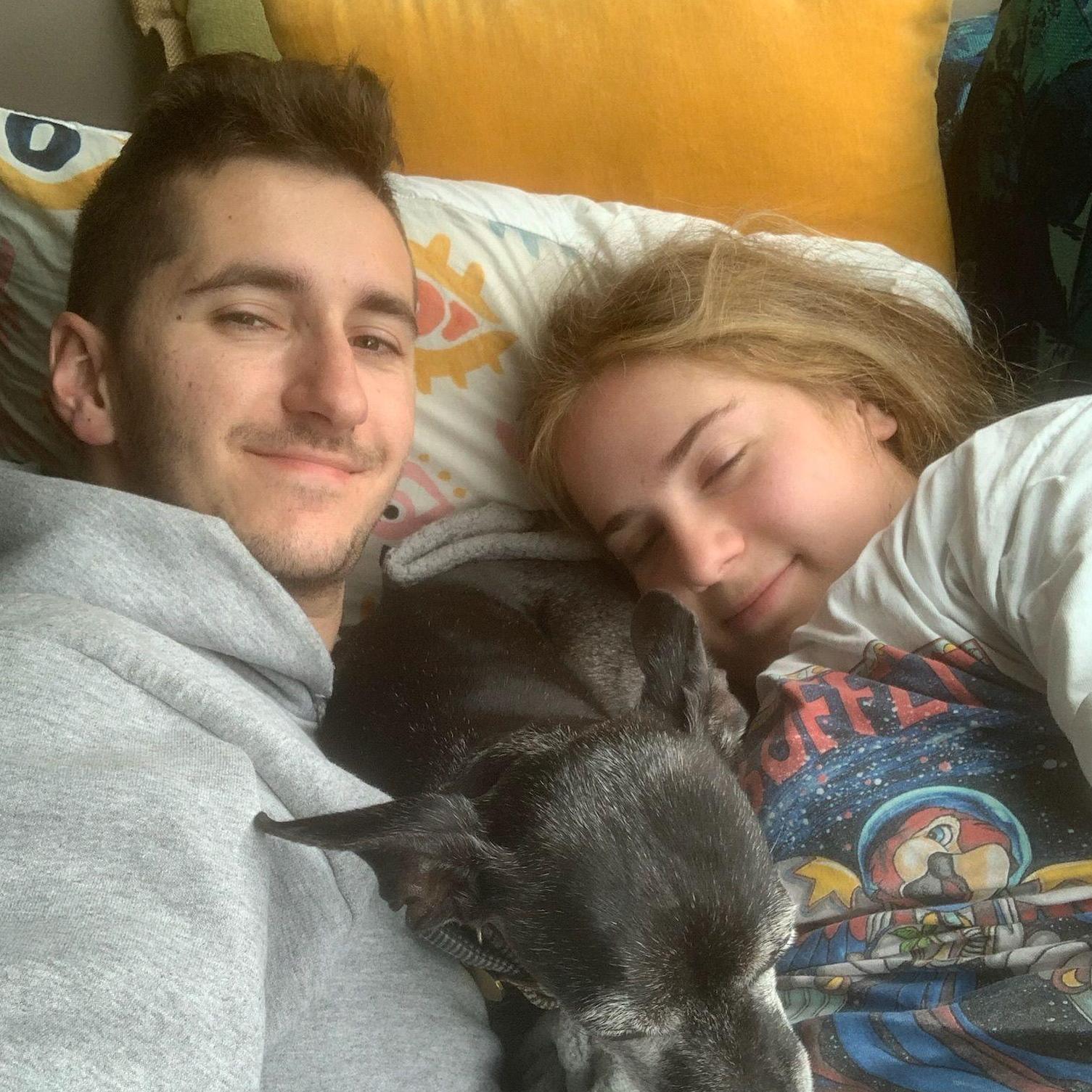 Sometimes when two people are in love, they can't help but share that love with someone else. Liz adopted Chloe in 2020 (and shortly thereafter she chose Matt as her favorite human on Earth).