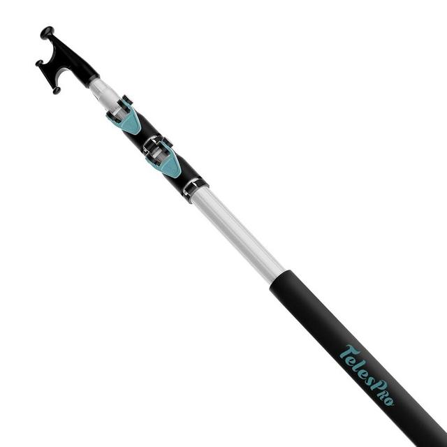 TelesPro 5-12FT 3-Stage Telescopic Aluminum Pole Boat Hook: Versatile Docking Pole for Easy Boat Handling, Sturdy and Durable Design, Ideal for Pushing and Pulling Boats in Any Water Conditions