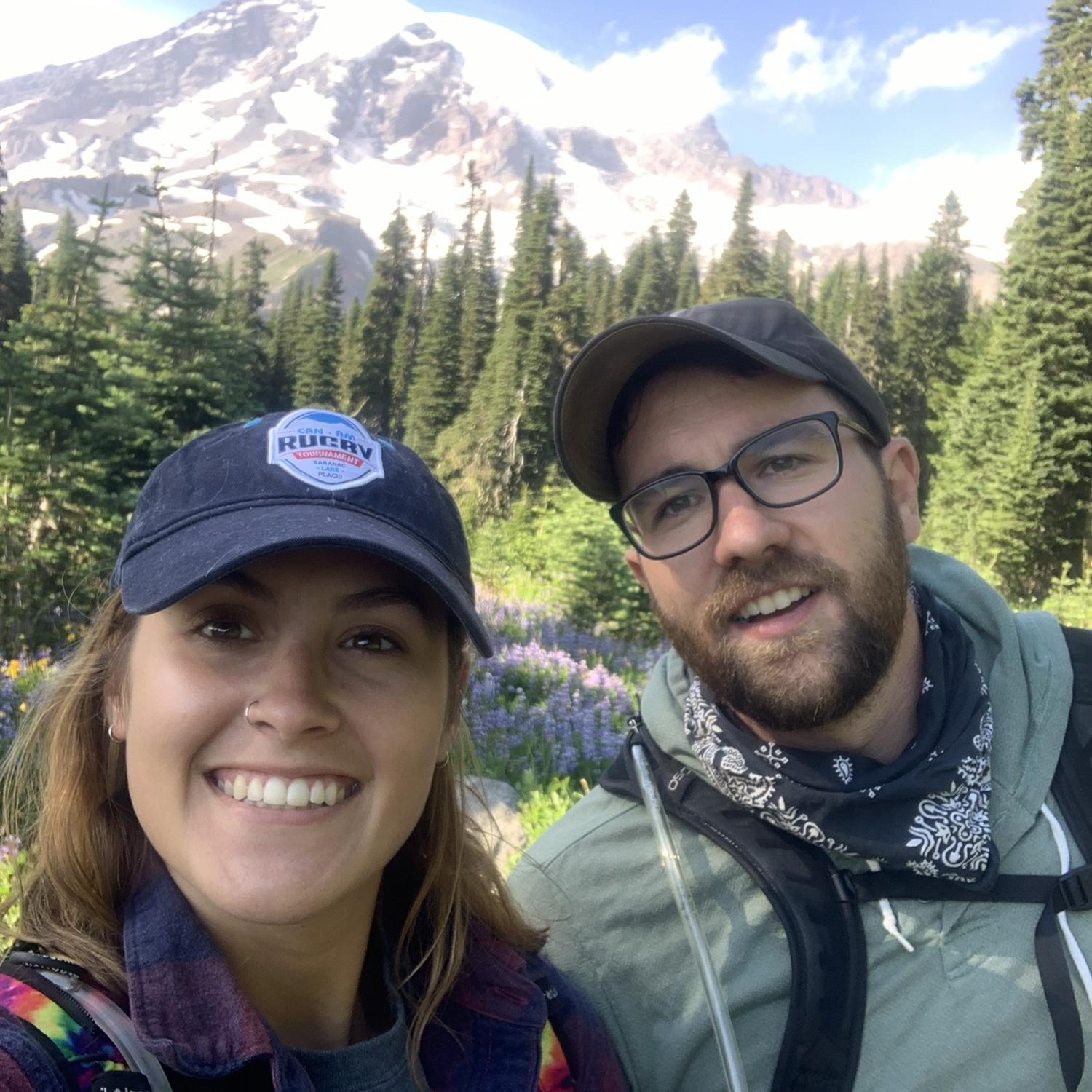 Mount Rainier National Park (they accidentally went off trail without spikes and Kelsey followed Scott without any worries while Scott internally panicked)