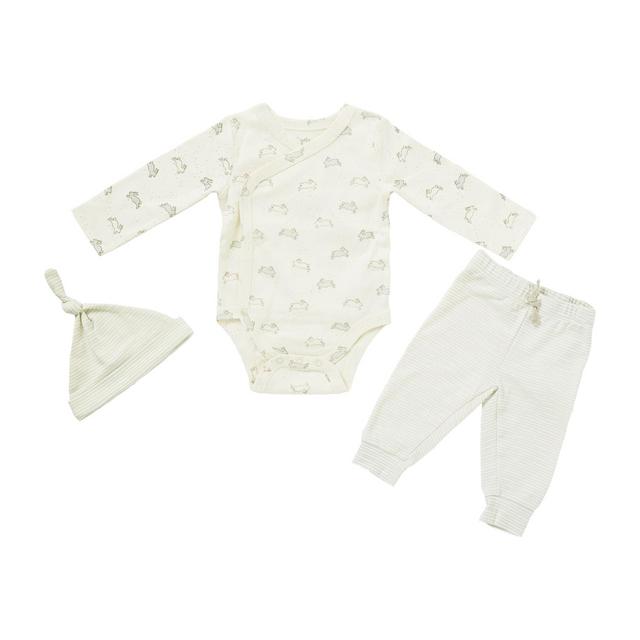 Maisonette Organic Tiny Bunny One-Piece Set