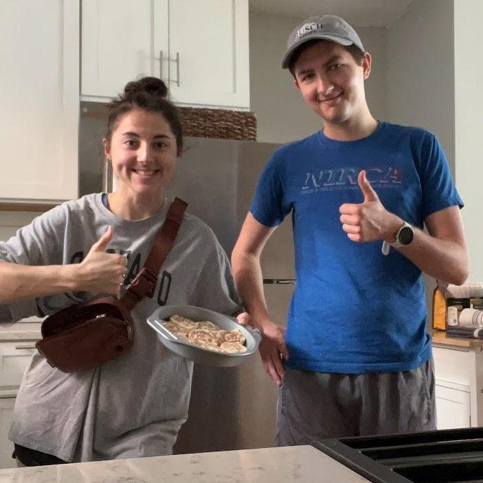 Moving day! Our first official apartment together. First meal was cinnamon rolls, of course - May 2022