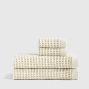 Organic Turkish Waffle Bath Sheet Bundle in White