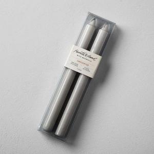 Unscented Taper Candle (2pk) - Gray - Hearth & Hand™ with Magnolia