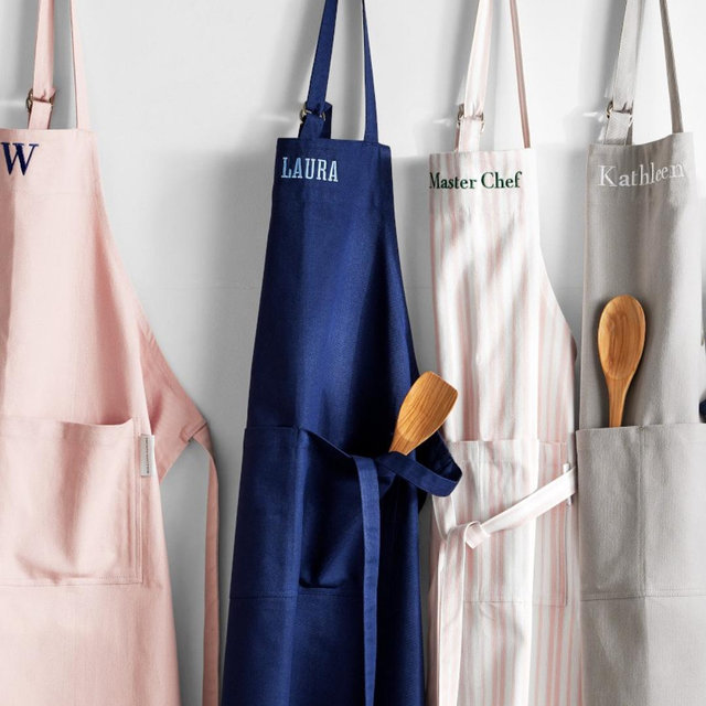 Williams Sonoma Classic Stripe Apron - Dusty Rose