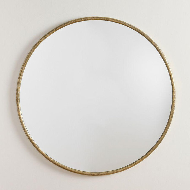Bodhi Mirror, Large Round - Brass