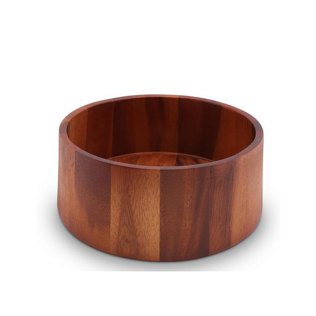 Arthur Court Acacia Wood Serving Bowl for Fruits or Salads Tulip Shape Style Large Wooden Single Bowl