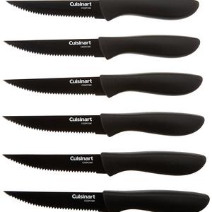 Cuisinart 6-pc. Ceramic Coated Steak Knife Set (Black), Black