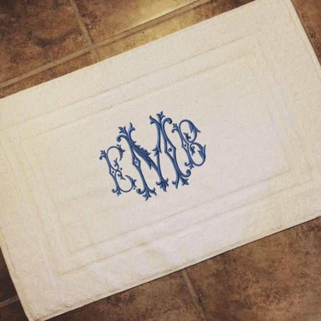Monogrammed Bath Mat