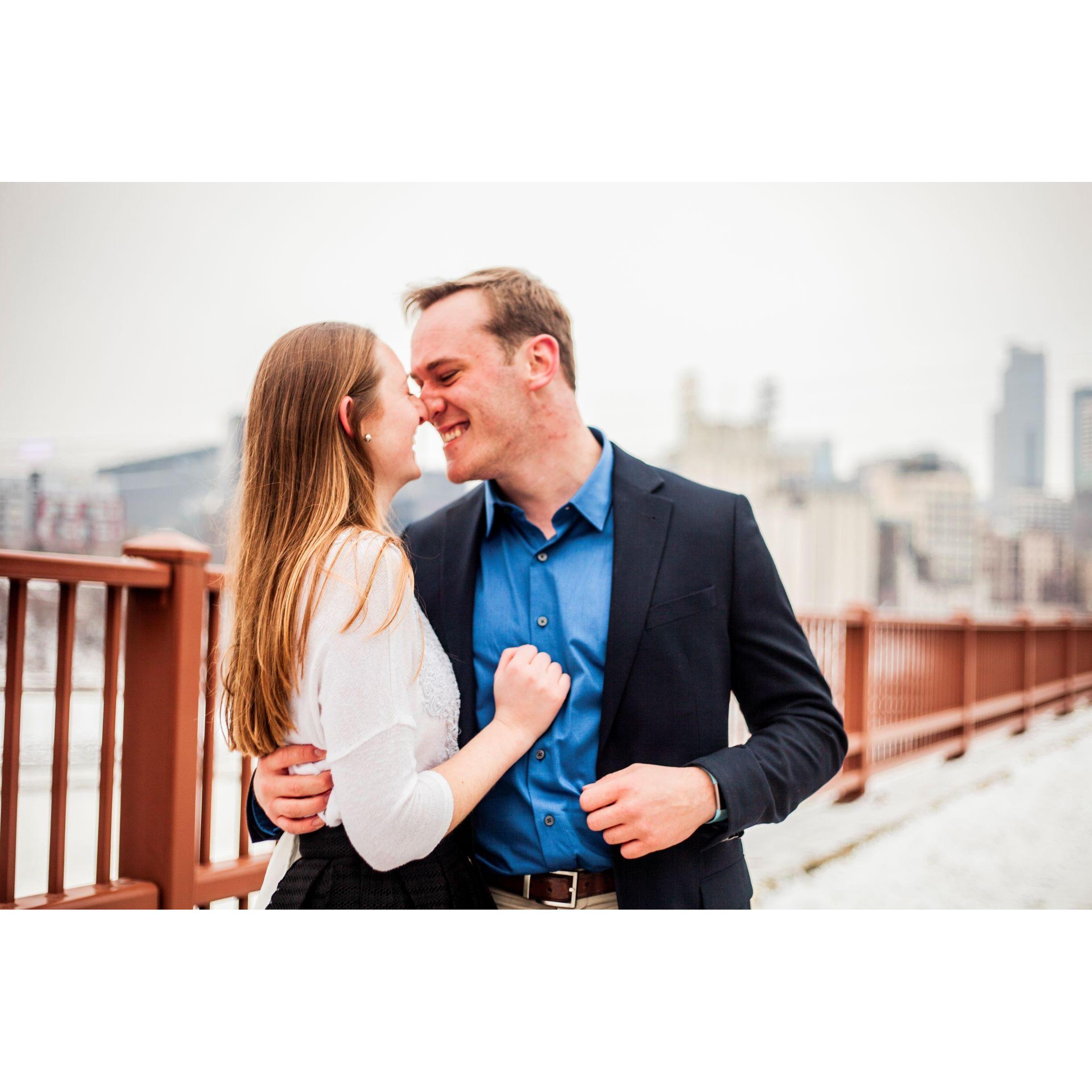 Moments before he proposed..