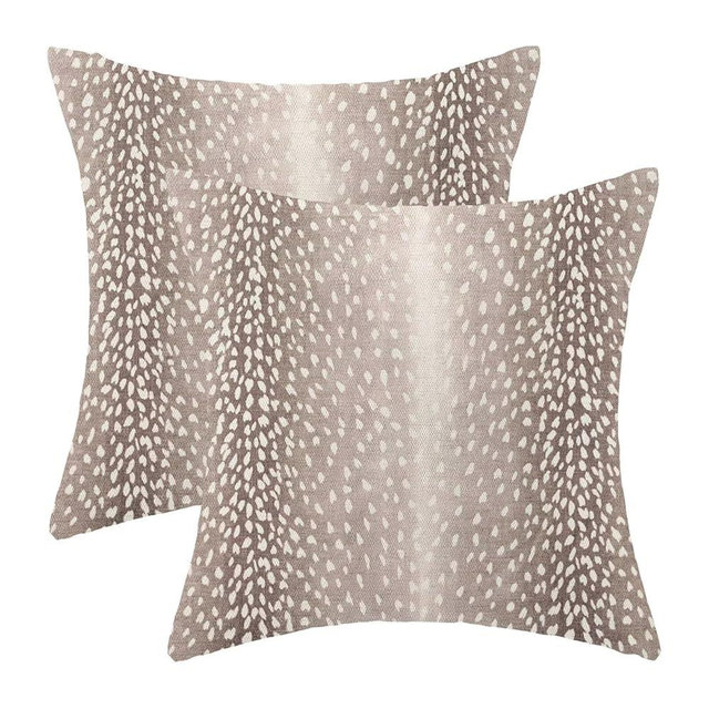Leopard Print Pillow Covers 18x18 Inch Set of 2, Cheetah Print Decorative Throw Pillowcase Decorative Polka Dot Modern Outdoor Cushion Cover for Sofa Couch Living Room Bed Decor