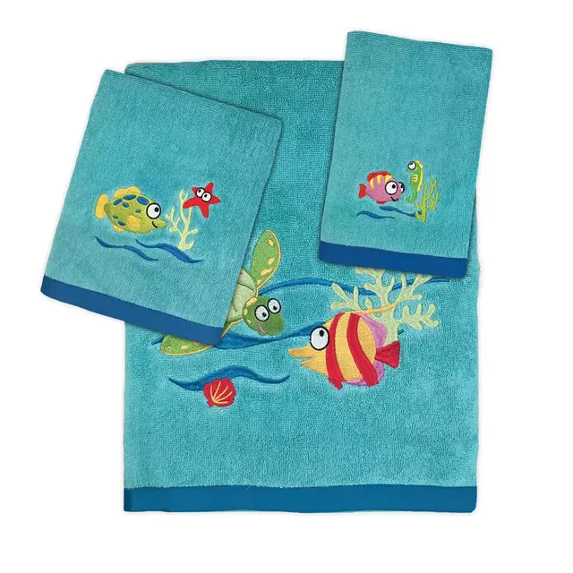 Fish Tails 3-Piece Bath Towel Set
