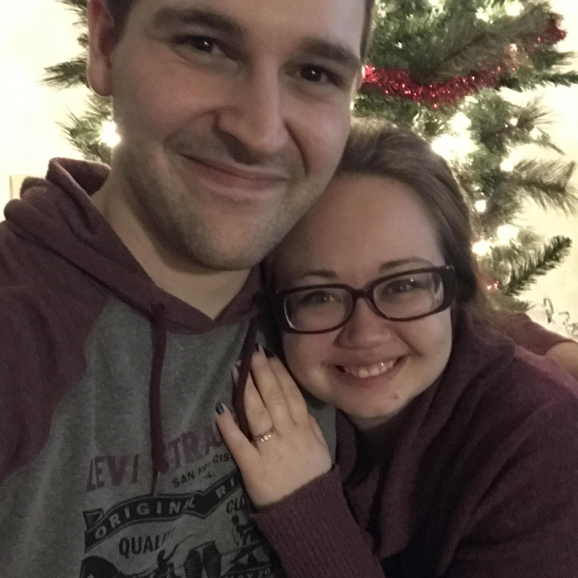 Our very first selfie as an engaged couple!