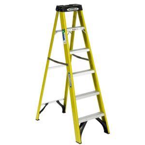 6 ft. Fiberglass Step Ladder with 225 lb. Load Capacity Type II Duty Rating