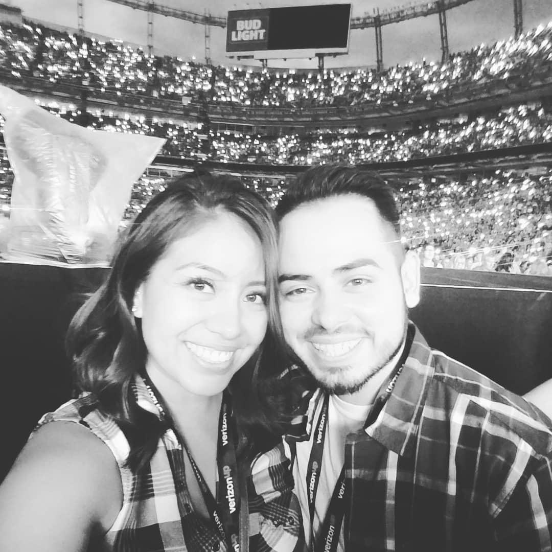 Luke Bryan Concert at Broncos Stadium--Joe won us front row tickets! We basically breathed the same air as him and everyone who performed. Yes that's the stage right behind us!