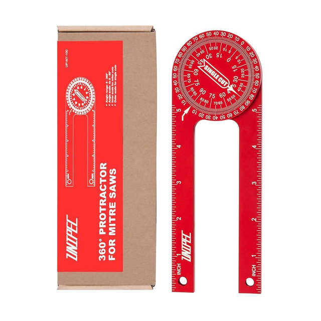 7.3" Aluminum Miter Saw Protractor, Rust-Proof Angle Finder with Precision Laser-Engraved Scales and 360° Rotation for Woodworking & Construction