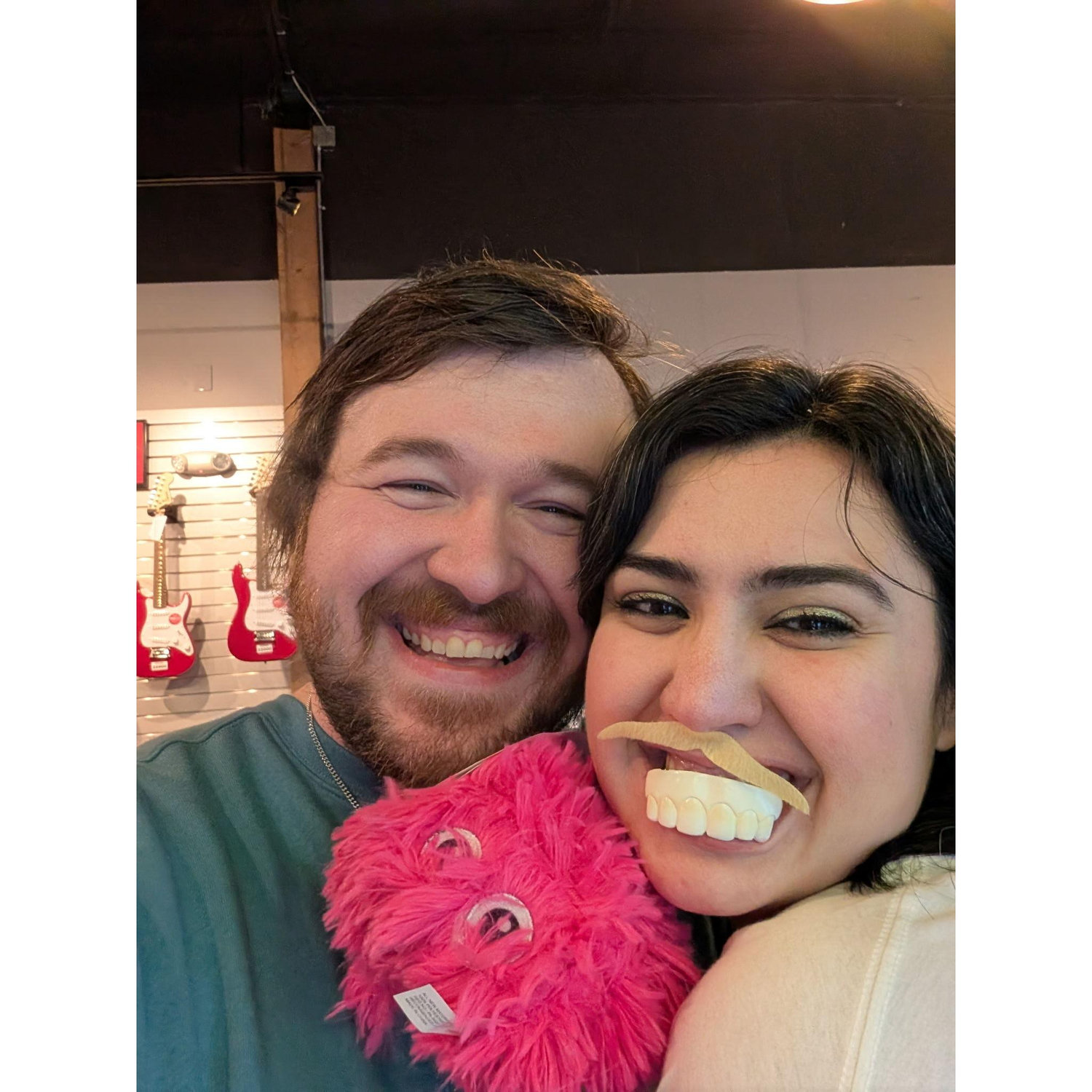 Most boyfriends win their girlfriend a teddy bear, but I got this pink thing instead!