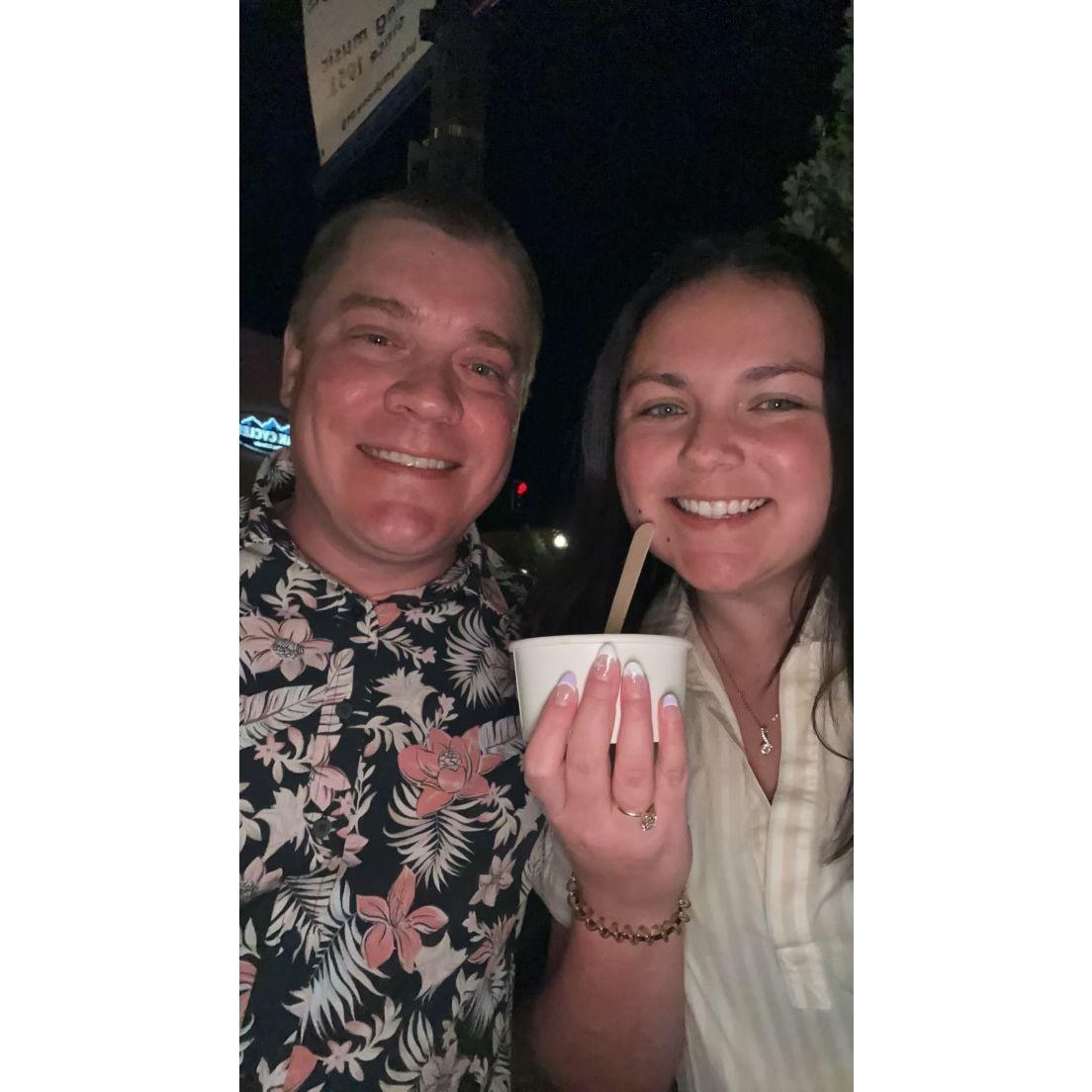 Our first date as fiancés