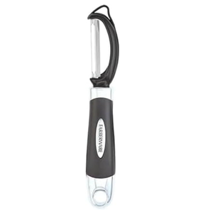 Farberware Pro2 Vegetable Peeler, Euro Peeler with Razor-Sharp Stainless Steel Blade, Swivel Peeler for Potatoes, Fruits, and Vegetables, Built-In Bud Remover, Dishwasher Safe