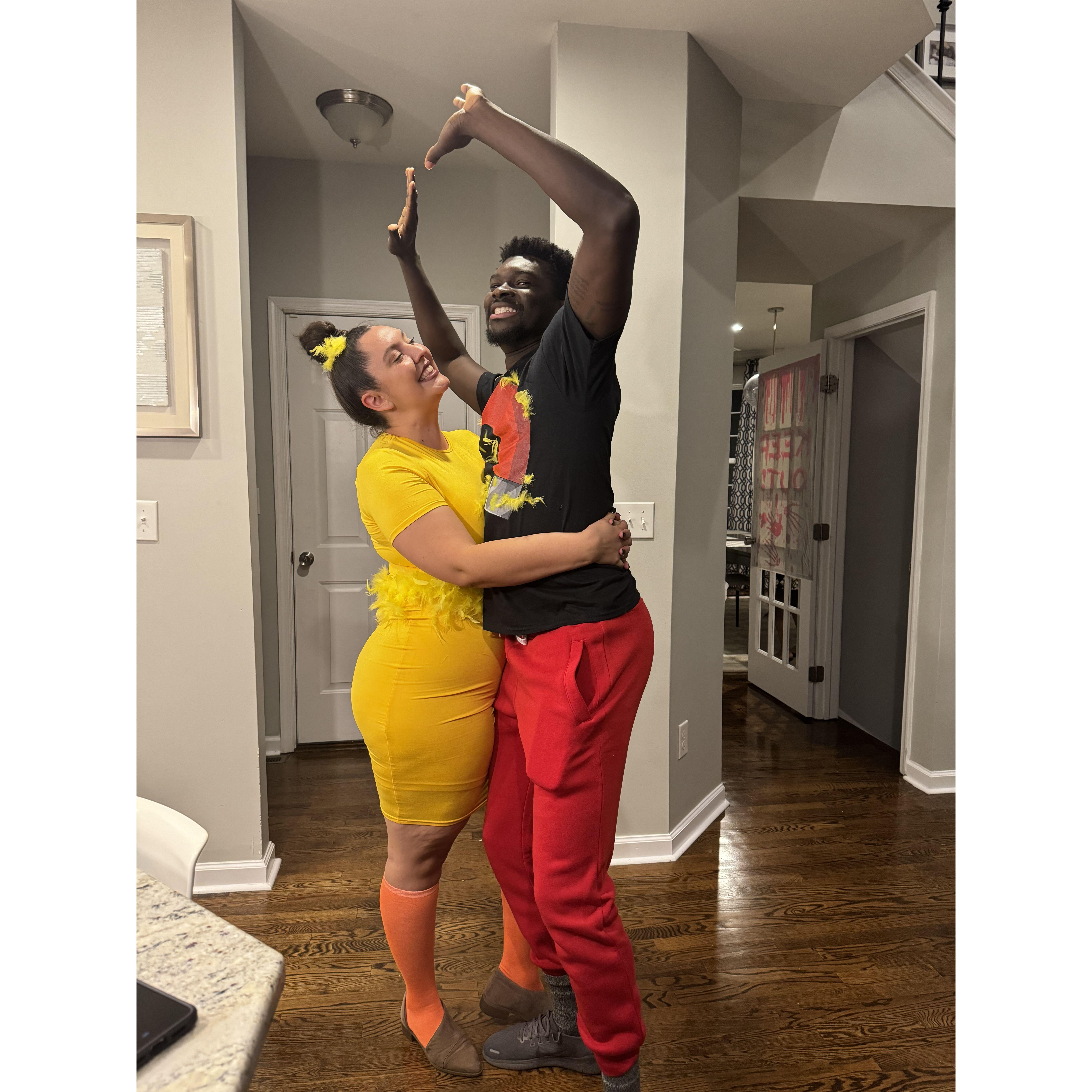 Our second Halloween together - can’t keep us apart…#chickmagnet