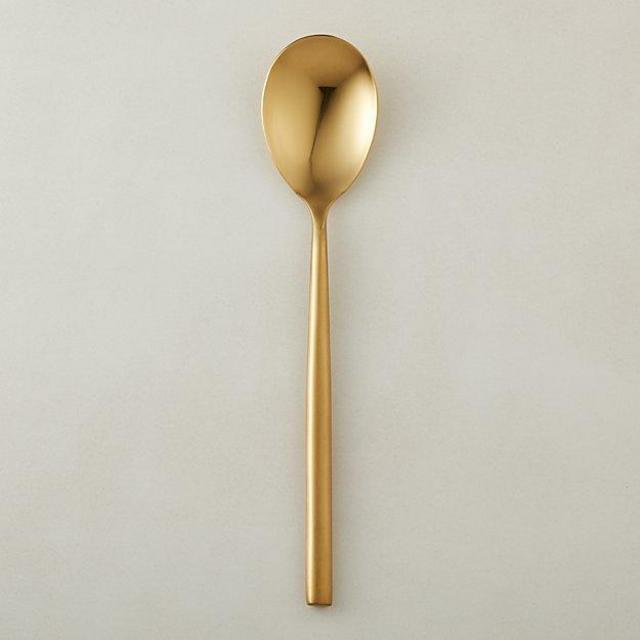 Rush Brushed Gold Serving Spoon