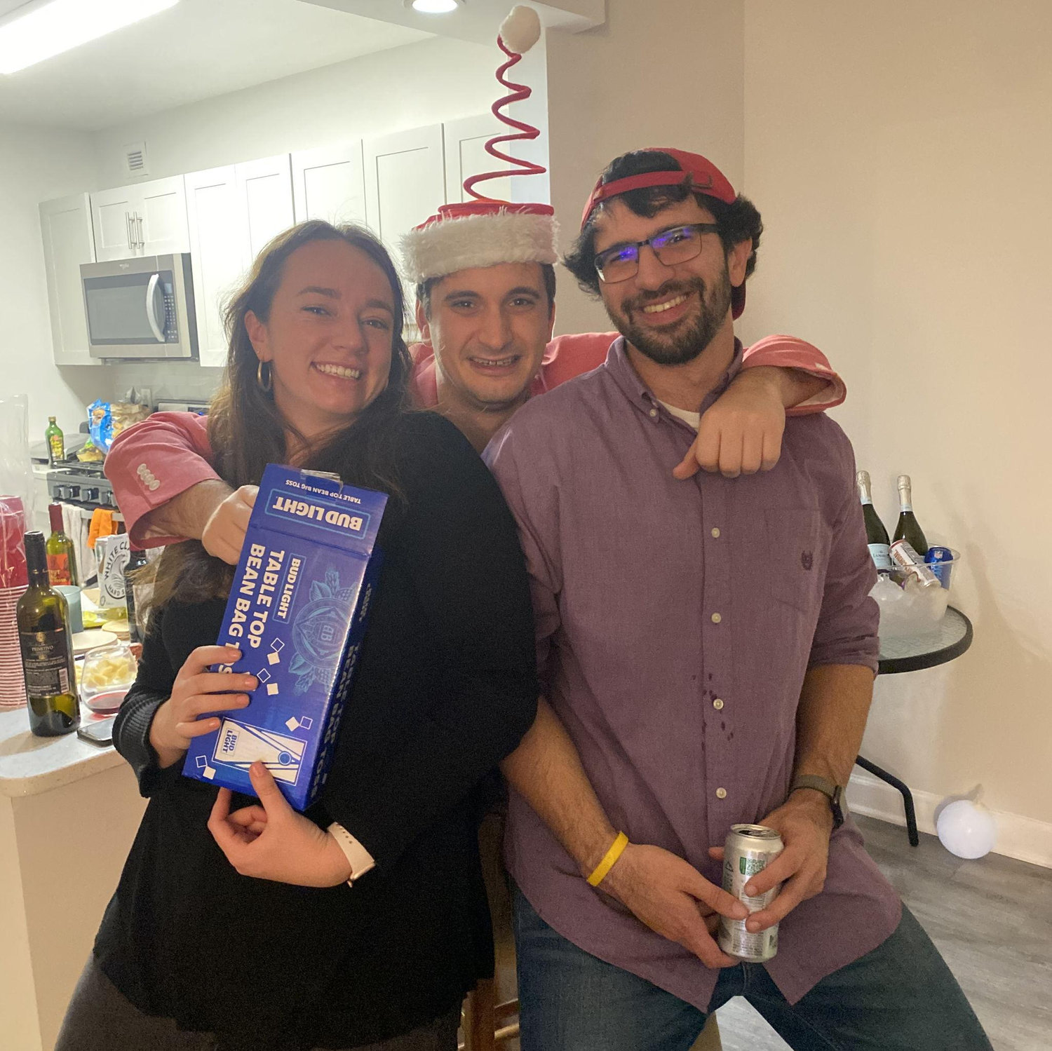 December 2022 - Rachel and Zack celebrate new years eve and birthdays with Zack's best friend, Paul