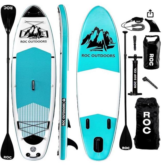 Roc Inflatable Stand Up Paddle Boards with Premium SUP Paddle Board Accessories, Wide Stable Design, Non-Slip Comfort Deck for Youth & Adults