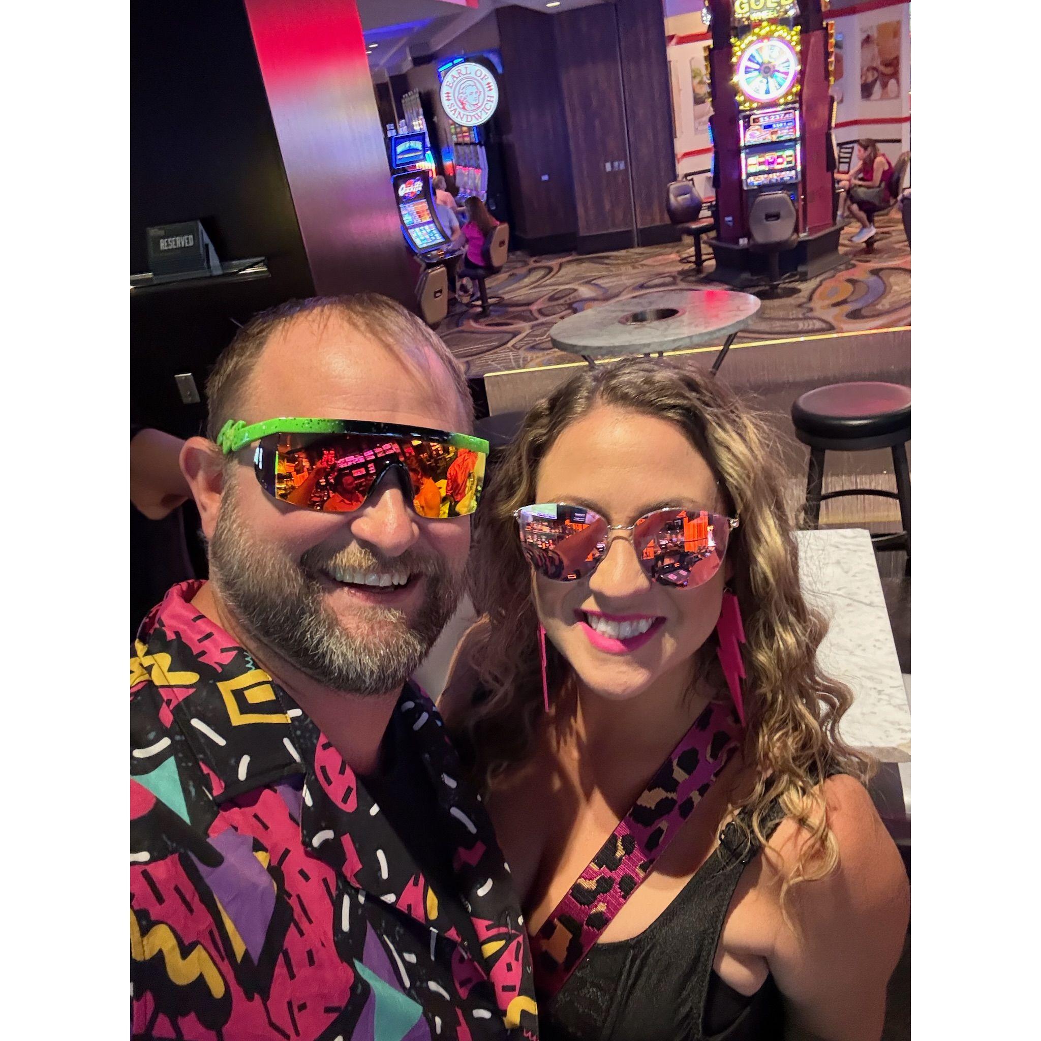 Robyn loves dressing up to a great theme! We had the pleasure of attending our Bridesmaid - Toni Rackley's 10 year Vow Renewal in Vegas!