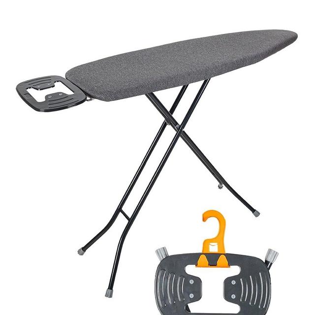 Ironing Board with Iron Rest, Iron Board with 3 Layers Extra Thick Cover, Compact and Space Saver Foldable Ironing Board, Adjustable Height, Easy Storage with Smart Hanger and Lightweight Design