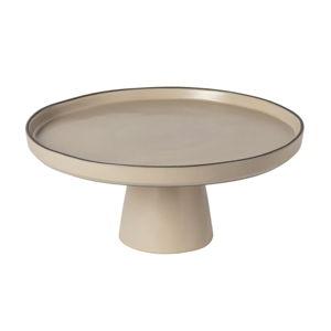 Costa Nova Fine Stoneware Dinnerware - Footed Plate (Cremini Beige)