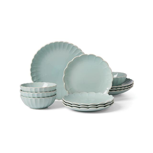 Lenox French Perle Solid 12 Piece Dinnerware Set, Service for 4