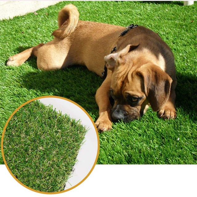 ALTRUISTIC Thick Realistic Artificial Grass Mat Customized Sizes, 5ft x 10ft Synthetic Fake Astro Turf Indoor Outdoor Garden Lawn Landscape, Faux Grass Rug with Drainage Holes
