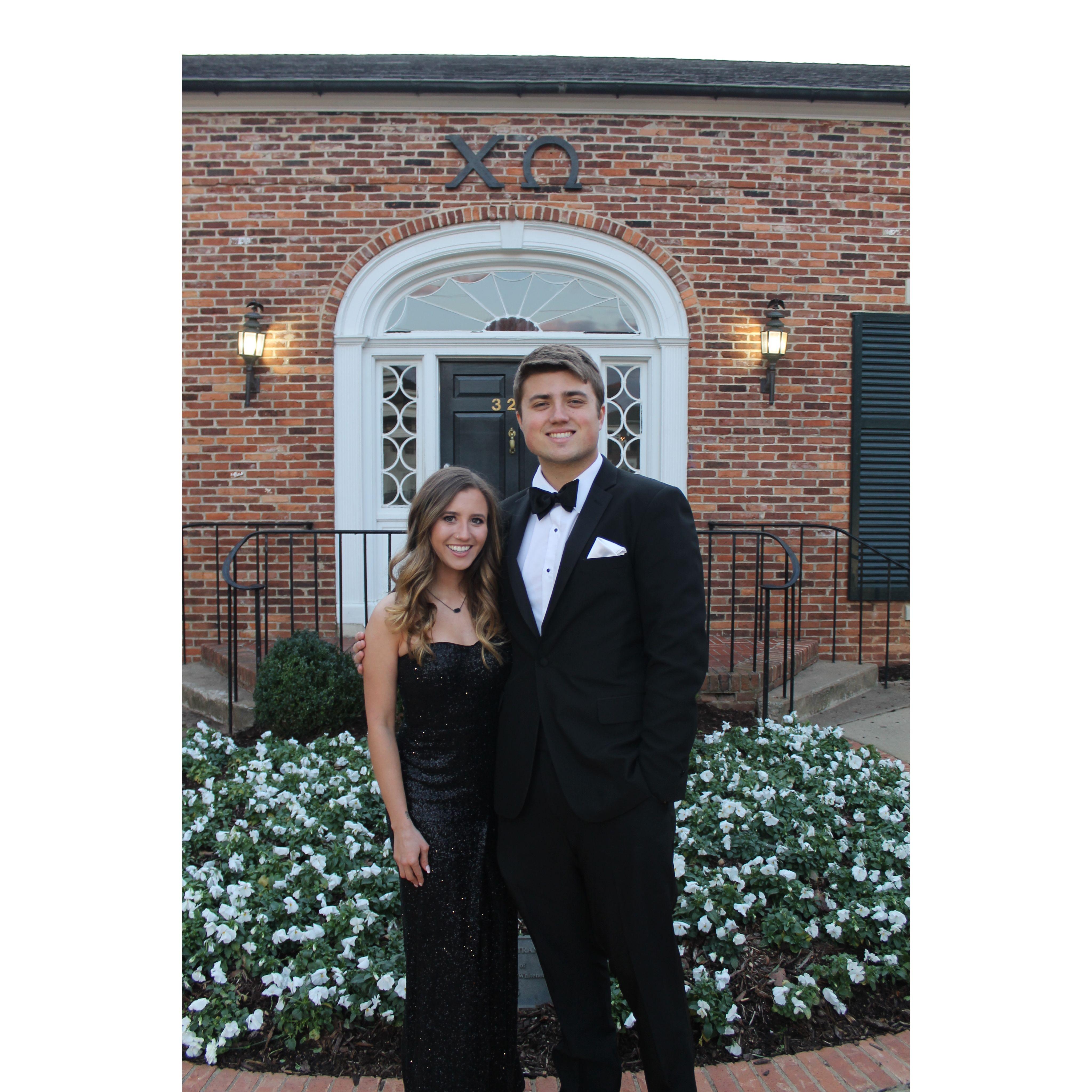 Chi Omega's formal during Sam and Hunter's sophomore year right before everyone was sent home for the pandemic