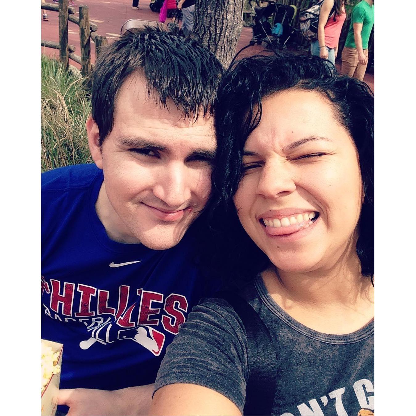 He tricked me into some Splash situation at Disney. I got tricked a lot of times this day.