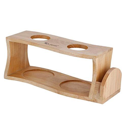 MonkeyJack Wooden Coffee Dripper Stand 2 Hole For Pour Over Coffee Filters Holder