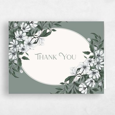Deep Sage, Green Wedding Thank You - Melcher Landscape