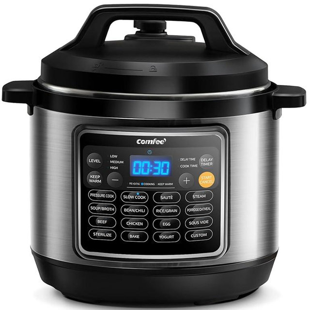 COMFEE’ 16 in 1 Electric Pressure Cooker Instant Multi Cooker Olla de Presion Non-Stick Pot Yogurt Maker Rice Cooker Slow Cooker Sauté Steamer 8 Quarts for Family Feast