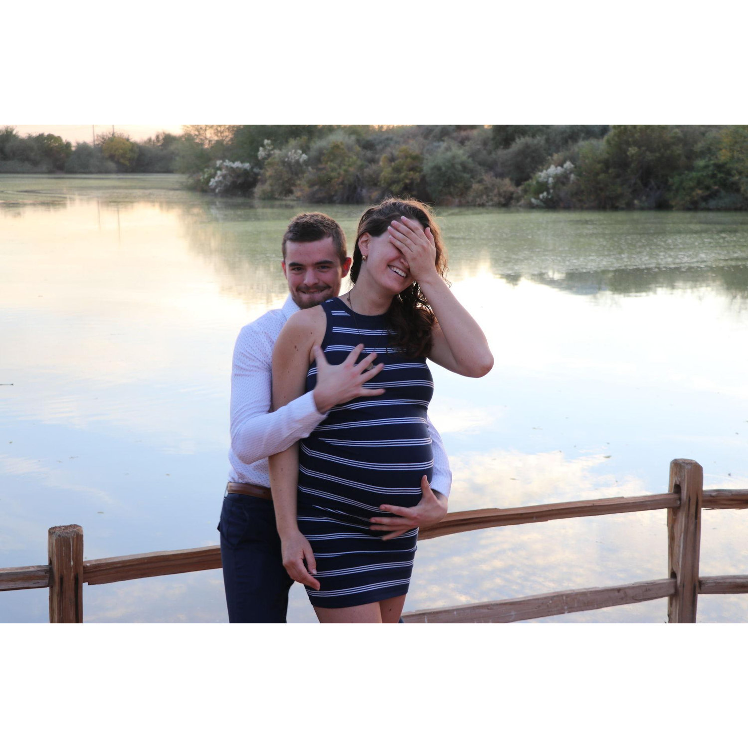 At 7 months pregnant with Diana, we had these pictures taken by a popular pond in Mesa, AZ. Dane has quite the sense of humor!