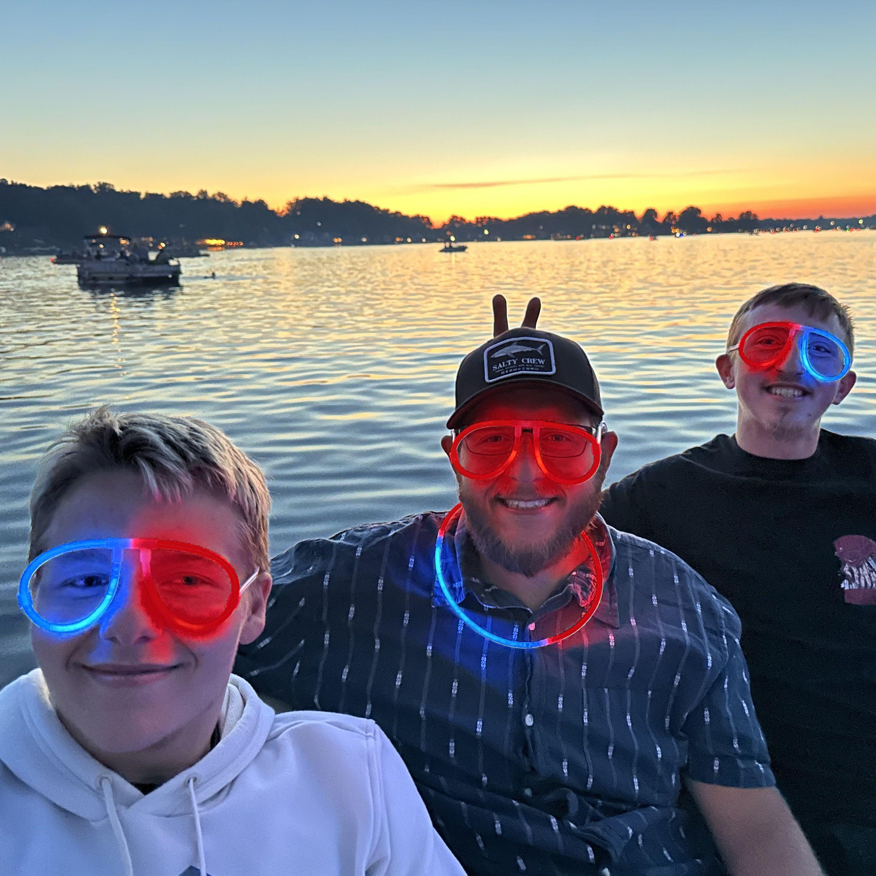 Athen, Ethan, and Nick at the lake