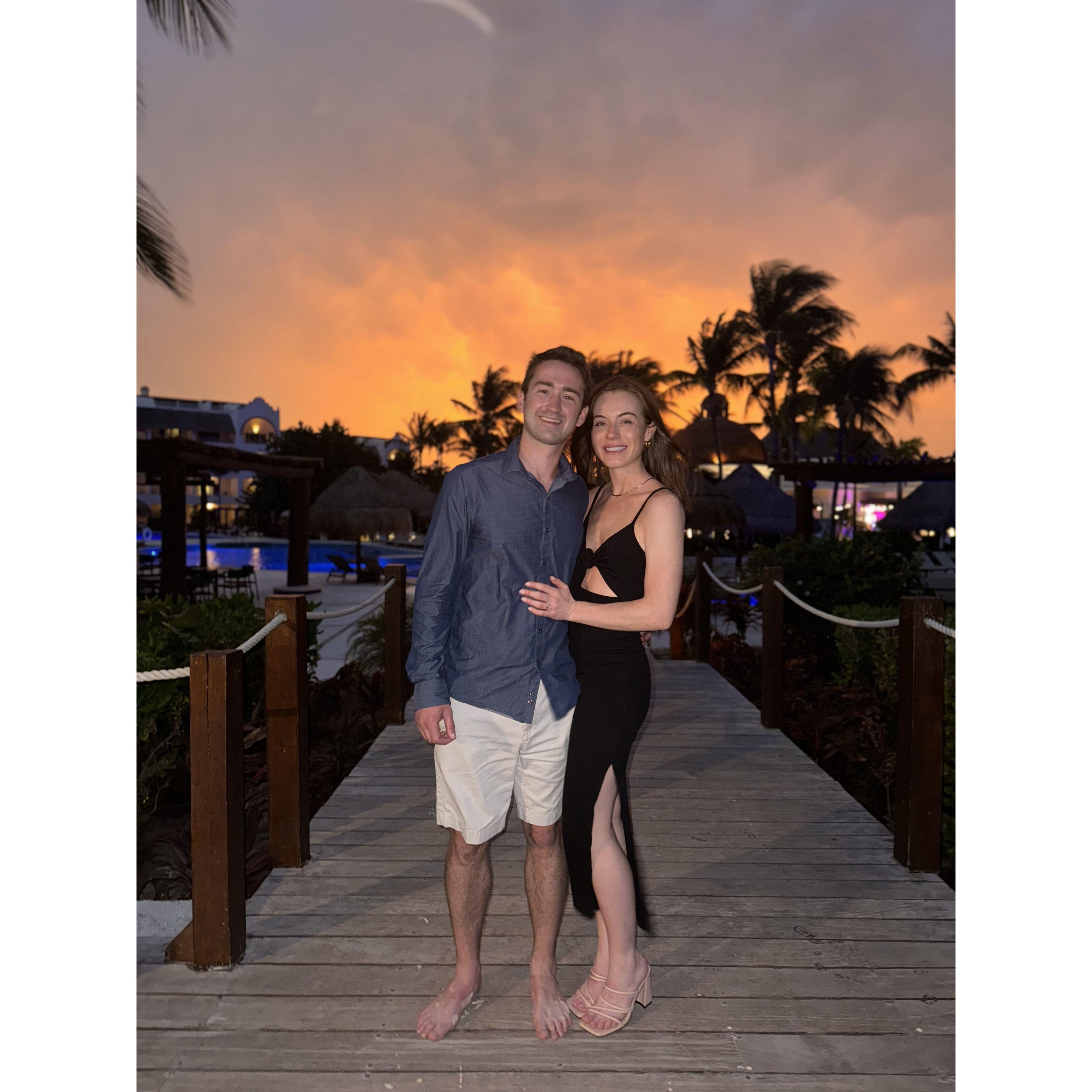After we got engaged in Mexico, March 2024