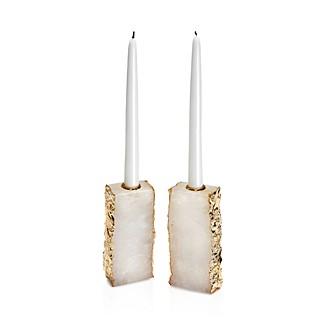 ANNA new york by Rab Labs Dourado Crystal & Gold Candlestick, Set of 2
