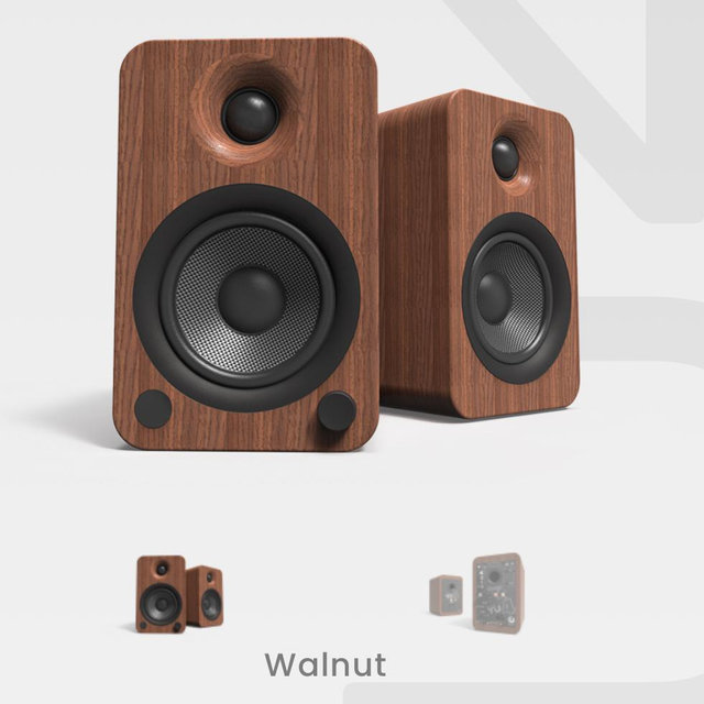 YU4 Powered Speakers | Kanto Audio - Walnut