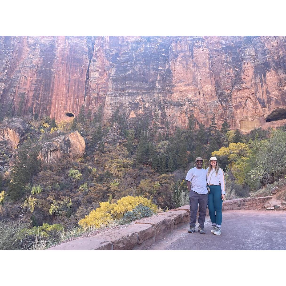 Our first trip together to Zion National Park. Still our favorite trip out of all the places we have been to.