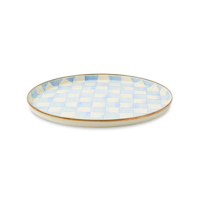 MacKenzie-Childs Sky Check Round Tray