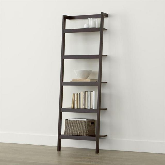 Sawyer Mocha Leaning 24.5" Bookcase