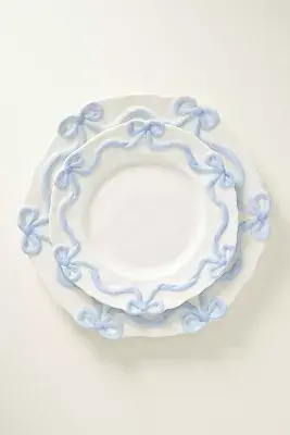 Benedita Bow Stoneware Side Plates, Set of 4