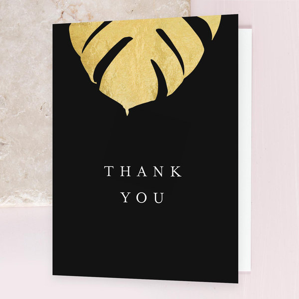 Maui Portrait Foil | Light Oatmeal | Zola Thank You Cards