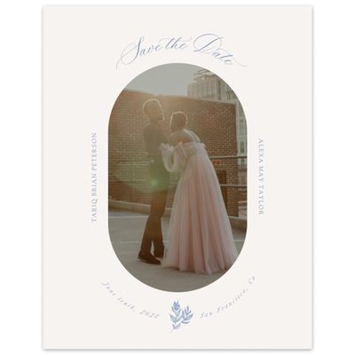 Denim Blue Wedding Digital Save the Date - Leif Frame
