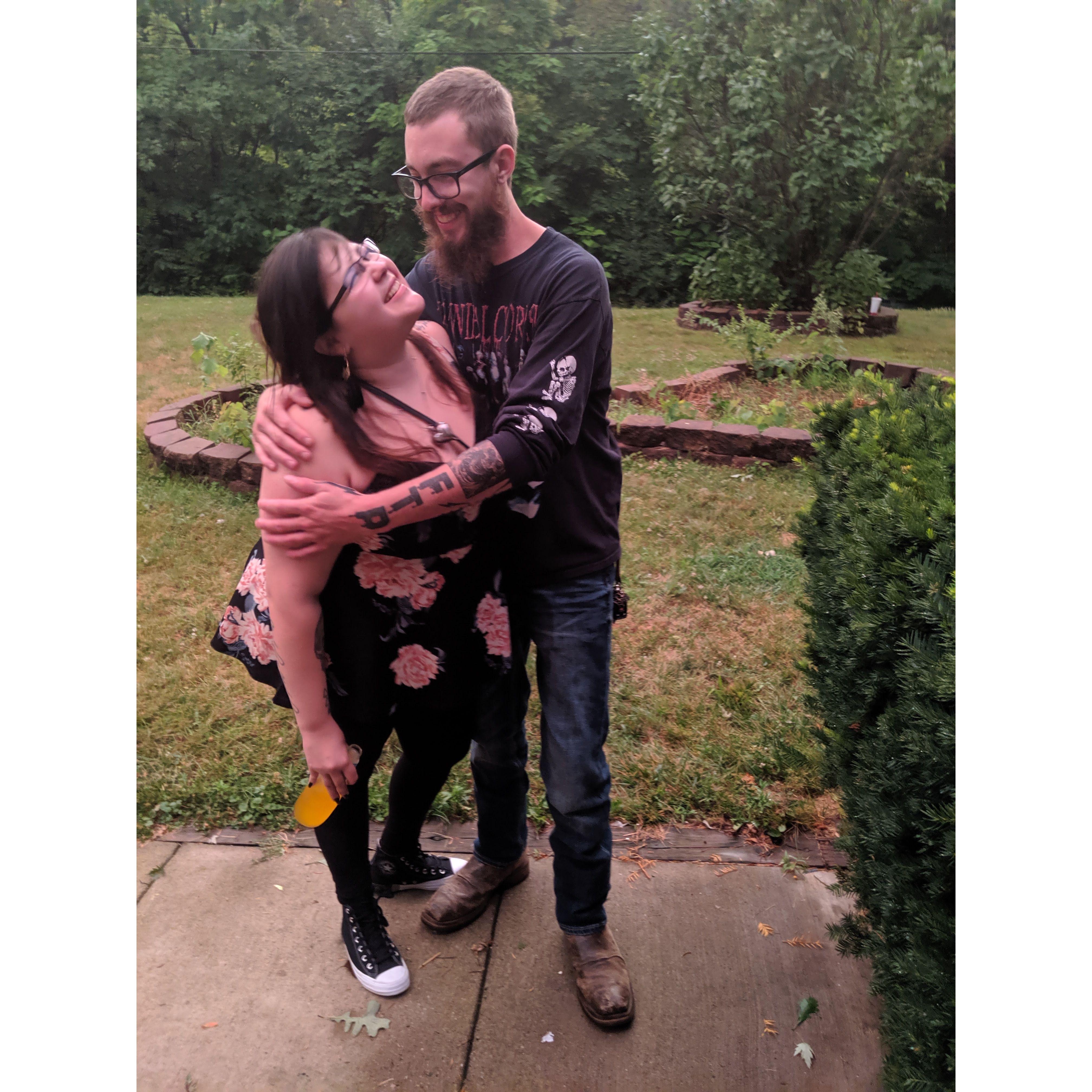 July 2019, a few months after we started dating, again.