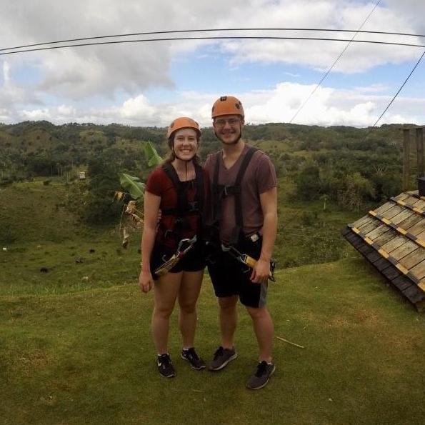 Ziplining in the Dominican Republic, 2019.